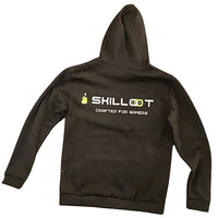 Sweatshirt hoodie Skilloot noir 2 poches taille S, M, L, XL et 2XL