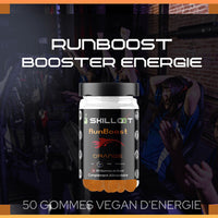 RunBoost la gomme d'énergie vegan pour faire disparaitre la fatigue, jouer plus longtemps et être encore meilleur